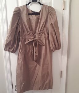 BCBG Deep V Billow Sleeve Dress